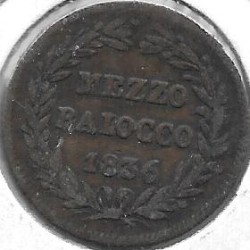 Monedas - Europa - Italia (Estados Italianos) - 1319 - 1836B - 1/2 raiocco