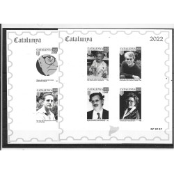 Sellos - Pruebas Filatelicas de Catalunya - Año 2022 - 2HB Pruebas en b/n - Personajes