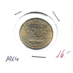 Monedas - Africa - Comores - 8 - 1964 - 20 francos