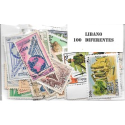 Paises - Asia - Libano - 100 sellos diferentes