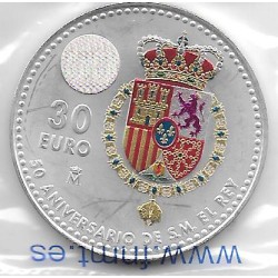 Monedas - Euros - 30€ - España - Año 2018 - 50 Aniversario Rey Felipe VI