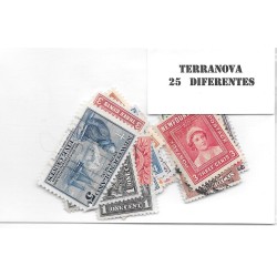 Paises - America - Terranova - 25 sellos diferentes