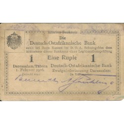 Billetes - Europa - Alemania Africa del Este - 19O3 - MBC - Año 1916