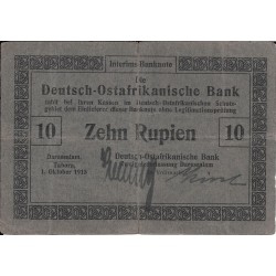 Billetes - Europa - Alemania Africa del Este - 38 - mbc+ - 01/10/1915 - 10 rupias - Num.ref: 64355