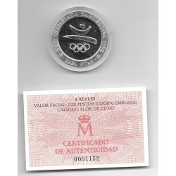 Monedas - Juegos Olimpicos  - Juegos Olimpicos Barcelona 1992 - Serie 1 - Moneda 2000 pesetas - Emblema oficial