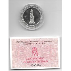 Monedas - Juegos Olimpicos  - Juegos Olimpicos Barcelona 1992 - Serie 1 - Moneda 2000 pesetas - Castellers