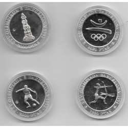 Monedas - Juegos Olimpicos  - Juegos Olimpicos Barcelona 1992 - Serie 1 - Conjunto 4 monedas 2000 pesetas Serie 1