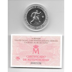 Monedas - Juegos Olimpicos  - Barcelona 1992 - Serie 2 - Moneda 2000 pesetas - Atleta Griego