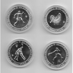 Monedas - Juegos Olimpicos  - Barcelona 1992 - Serie 2 - Conjunto 4 monedas 2000 pesetas Serie 2