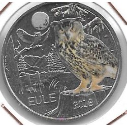 Monedas - Euros - 3€ - Austria - Año 2018 - Buho - Moneda coloreada