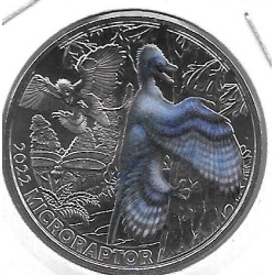 Monedas - Euros - 3€ - Austria - SC - 2022 - Microraptor - Moneda coloreada