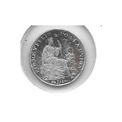 Monedas - America - Peru - 206.2 - 1896 - 1/2 dinero - plata