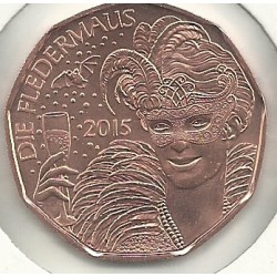 Monedas - Euros - 5euro - Austria - SC - Antildeo 2015 - Antildeo Nuevo