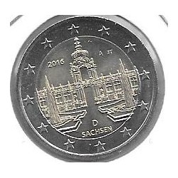 Monedas - Euros - 2euro - Alemania - SC - Antildeo 2016 - Sachsen - Conjunto 5 monedas