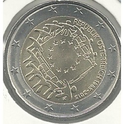 Monedas - Euros - 2euro - Austria - Antildeo 2015 - Bandera