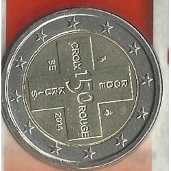 Monedas - Euros - 2euro - Belgica - SC - Antildeo 2014 - 150 ordm Aniversario de la Cruz Roja