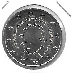 Monedas - Euros - 2euro - Eslovenia - SC - Antildeo 2017 - 10ordm Aniversario Euro en Eslovenia