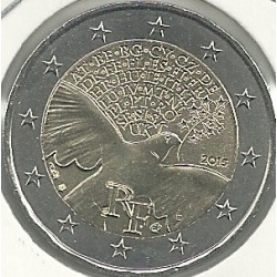 Monedas - Euros - 2euro - Francia - Año 2015 - 70 antildeos de paz