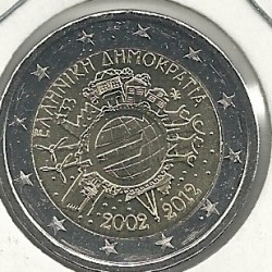 2euro - Grecia - Antildeo 2012 - Decimo aniversario del euro