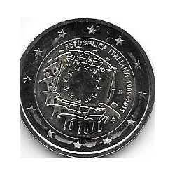 Monedas - Euros - 2euro - Italia - Antildeo 2015 - Bandera