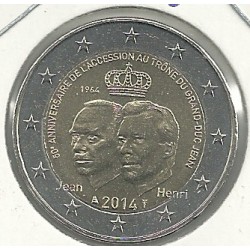 Monedas - Euros - 2euro - Luxemburgo - SC - Antildeo 2014 - 50 Aniversario del ascenso al trono