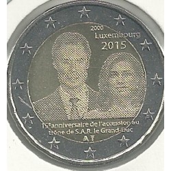 Monedas - Euros - 2euro - Luxemburgo - Año 2015 - Boda Real