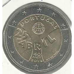 Monedas - Euros - 2euro - Portugal - 2014 - 25 de abril