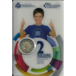 2euro - San Marino - SC - Antildeo 2012 - 10ordm Aniversario Circulacion Euro