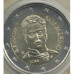 Monedas - Euros - 2euro - San Marino - SC - Antildeo 2014 - Giacomo Puccini