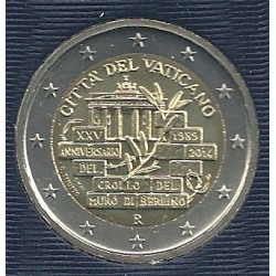 Monedas - Euros - 2euro - Vaticano - Año 2014 - Muro Berliacuten