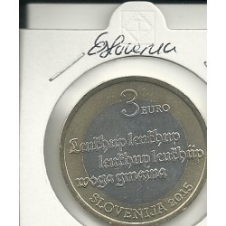 Monedas - Euros - 3euro - Eslovenia - SC - Antildeo 2015 - 500ordm Aniversario Texto Esloveno