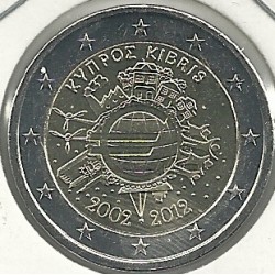 Monedas - Euros - 2euro - Chipre - Antildeo 2012 - 10 Aniversario circulacioacuten del euro