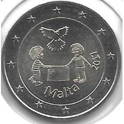 Monedas - Euros - 2euro - Malta - Antildeo 2017 - Paz