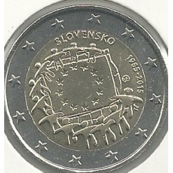 Monedas - Euros - 2euro - Eslovaquia - Antildeo 2015 - Bandera