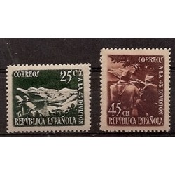 Sellos - Paiacuteses - Espantildea - 1ordm Cent. (Series Completas) - 0787/88 - **