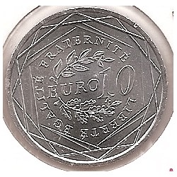 10euro - Francia - Antildeo 2009 - alegoria repuacuteblica