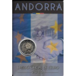 Monedas - Euros - 2euro - Andorra - Antildeo 2015 - 25 Aniversario de la firma del acuerdo aduanero