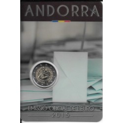 Monedas - Euros - 2euro - Andorra - Antildeo 2015 - 30 Aniversario de la mayoriacutea de edad