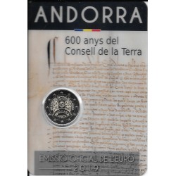 Monedas - Euros - 2euro - Andorra - 2019 - SC - 600ordm Aniversario del Consell de la Terra